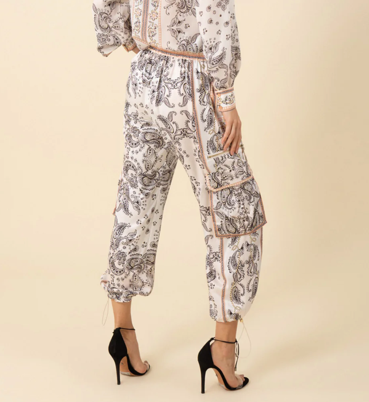 BLAIRE CHARMEUSE CARGO PANT