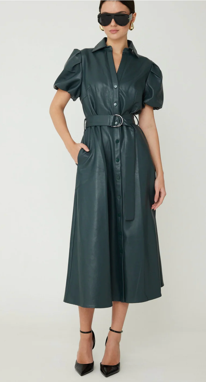 LAURIE VEGAN LEATHER DRESS