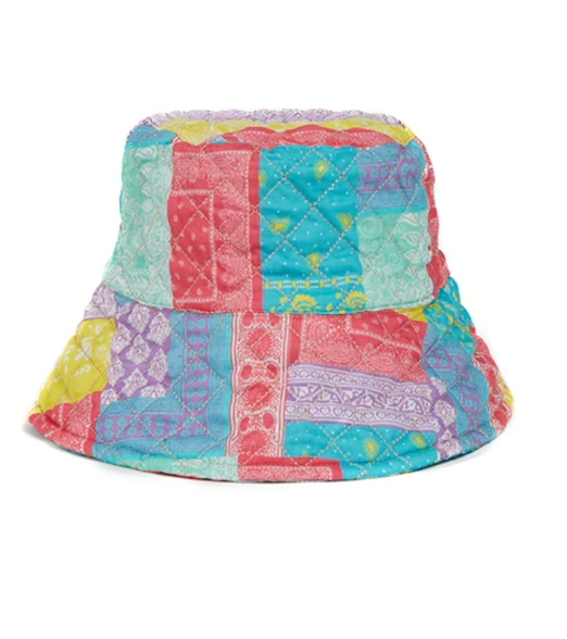 QUILTED PATTERNED BUCKET HAT