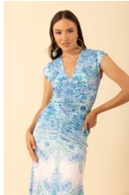 KAMIYAH SHIRRED JERSEY DRESS