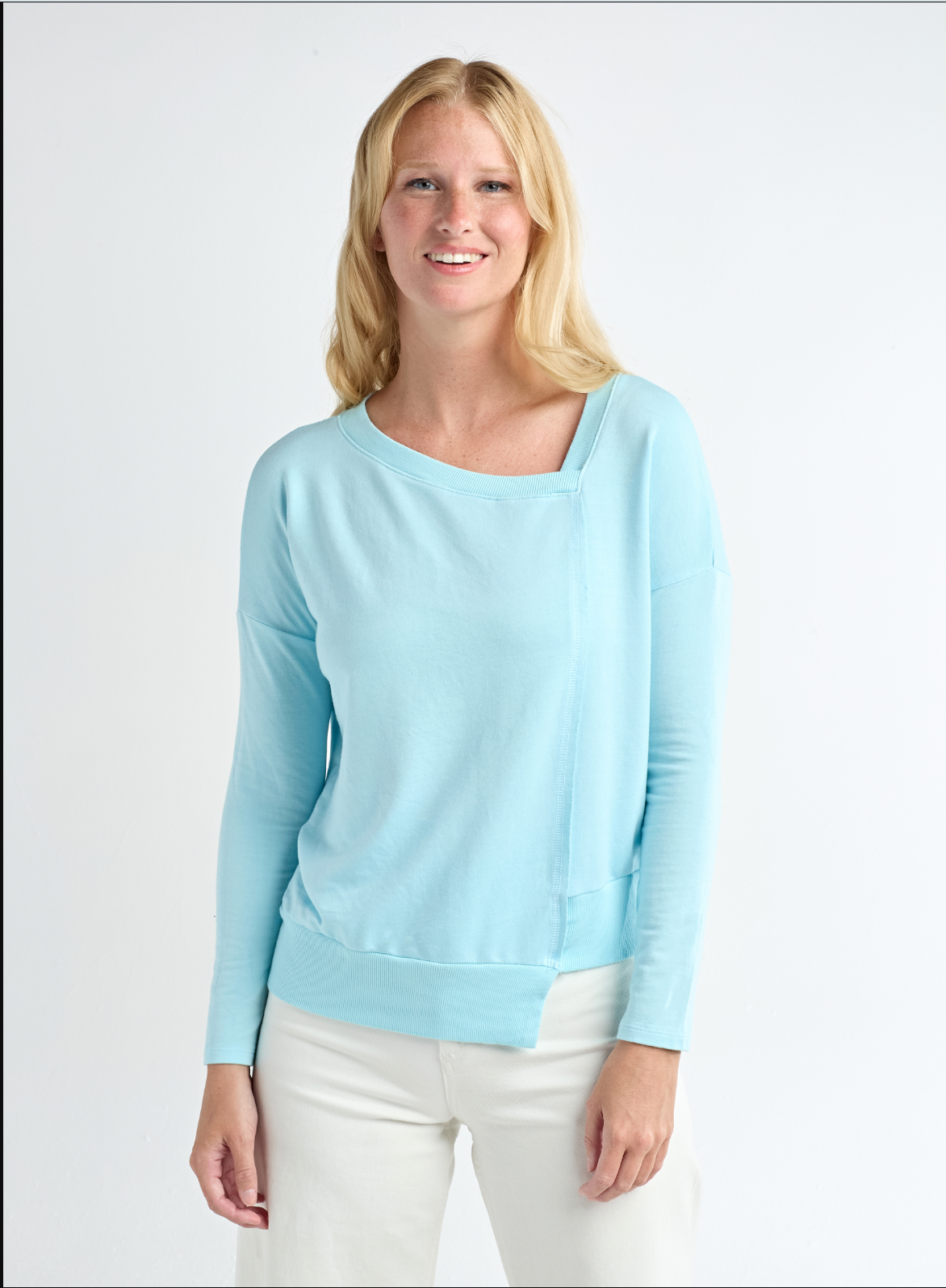 FRENCH TERRY ASYMMETRICAL TOP