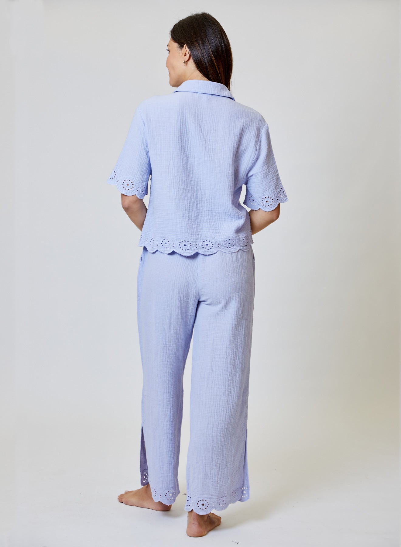 EMBROIDERED PANT AND SHIRT SET