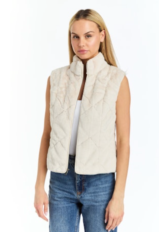 MONTI FAUX RABBIT VEST