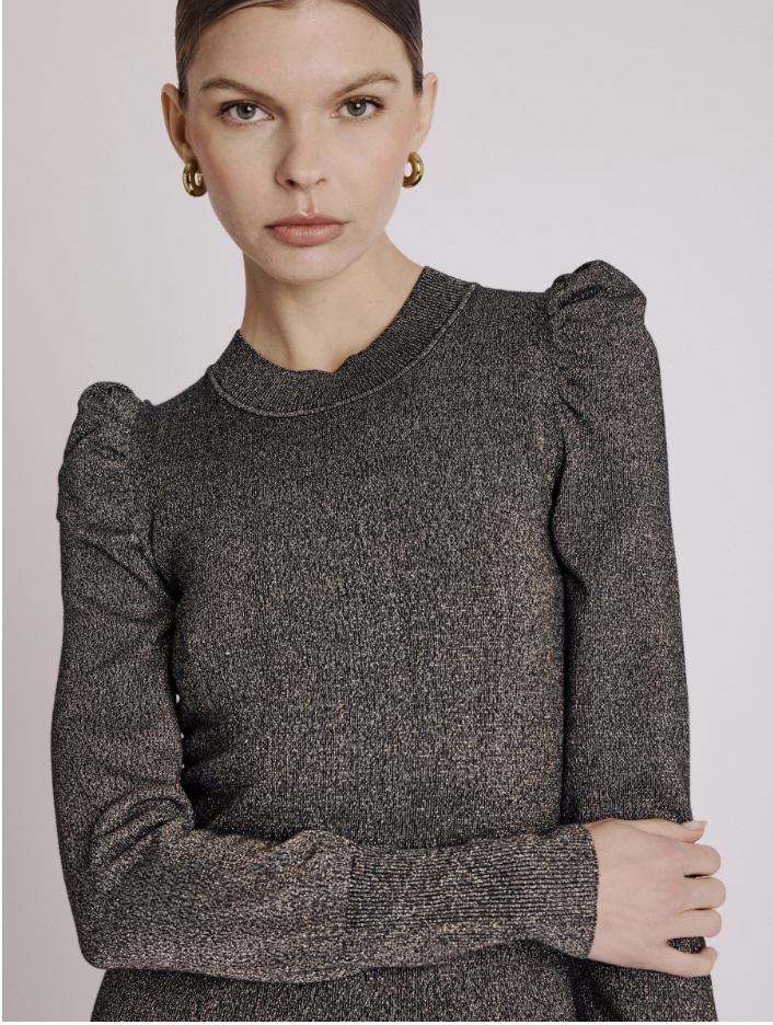 ASTRA LUREX MOCK NECK TOP