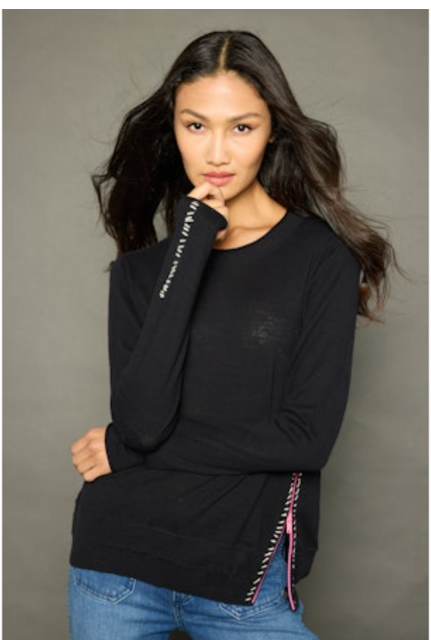 ZIP CODE LONG SLEEVE SWEATER