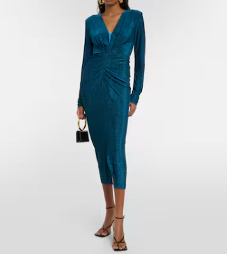 HADES JERSEY MIDI DRESS WITH SPARKLE