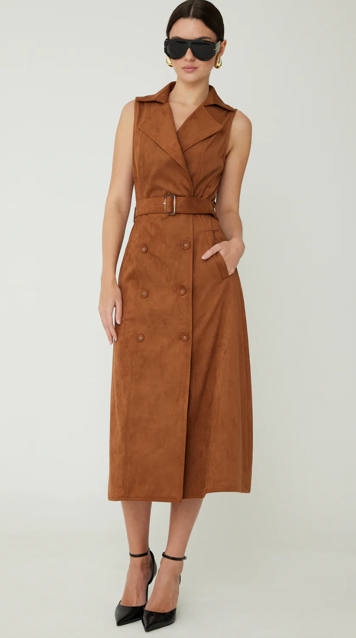 MAE ULTRA SUEDE SLEEVELESS DRESS