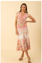 KAMIYAH SHIRRED JERSEY DRESS