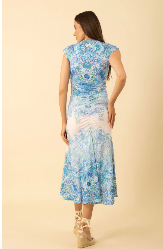 KAMIYAH SHIRRED JERSEY DRESS
