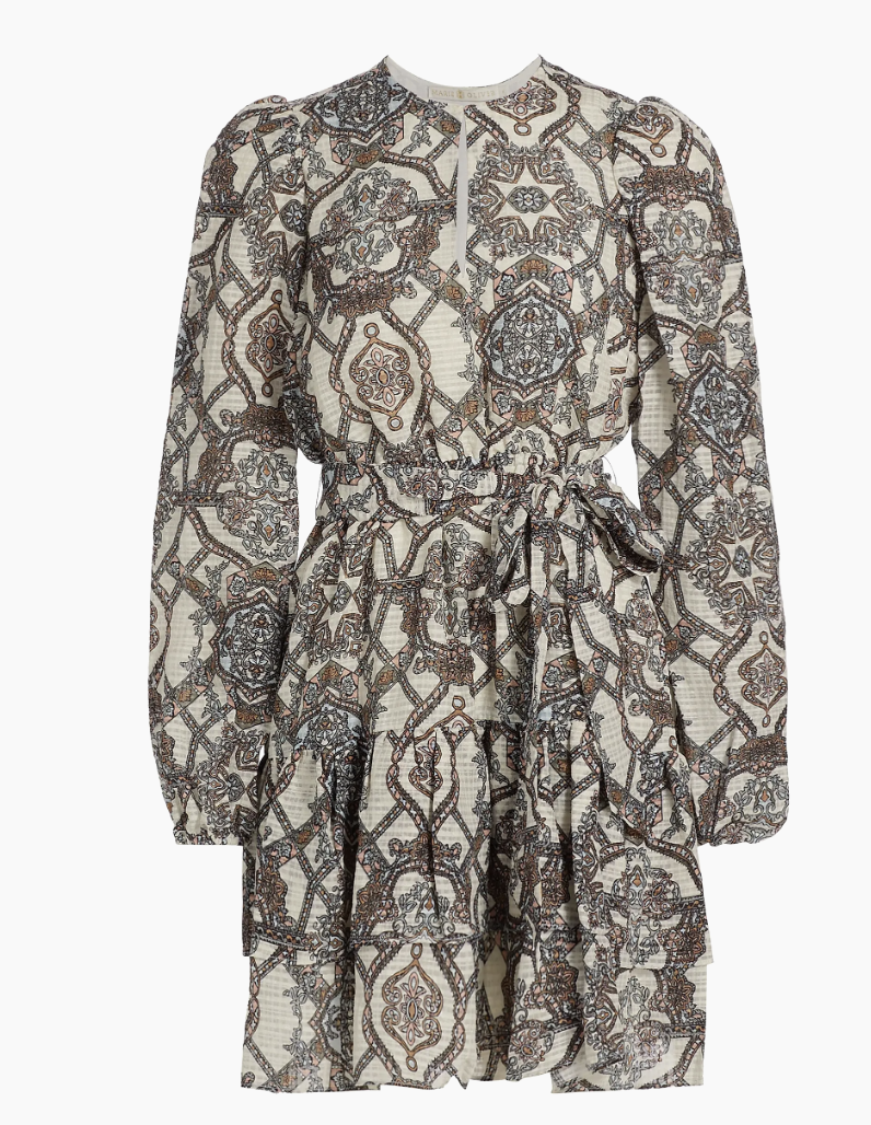 Preston Opal Medallion-Print Minidress