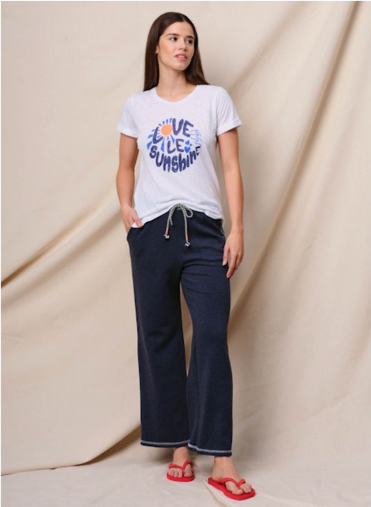 ROLLED	SLEEVE	TEE	SUNSHINE