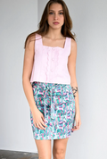 SLEEVELESS WITH FRONT BUTTON HYACINTH TOP