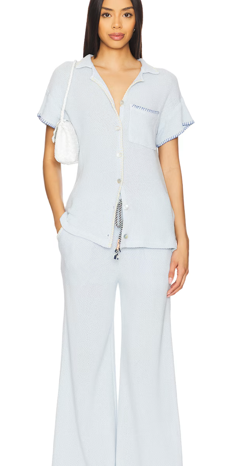 MESH WHIDE LEG PANT