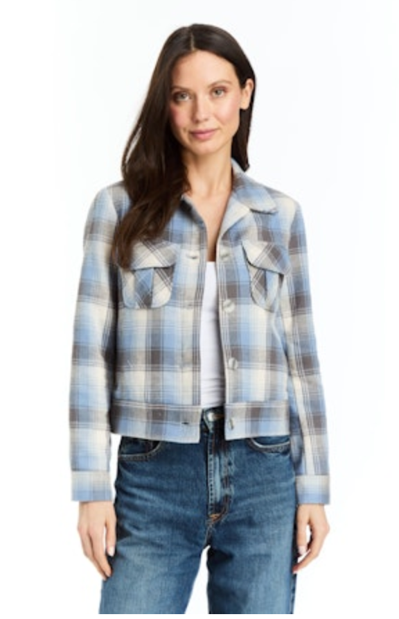 MARIBEL PLAID COTTON JACKET