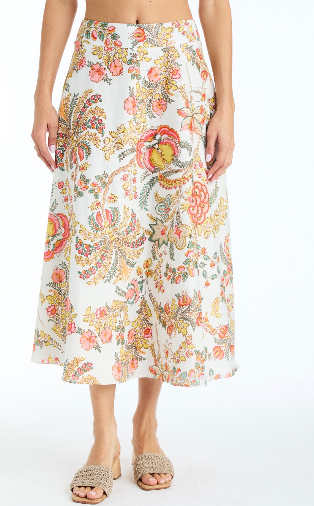 CHARIE MIDI FLORAL SKIRT