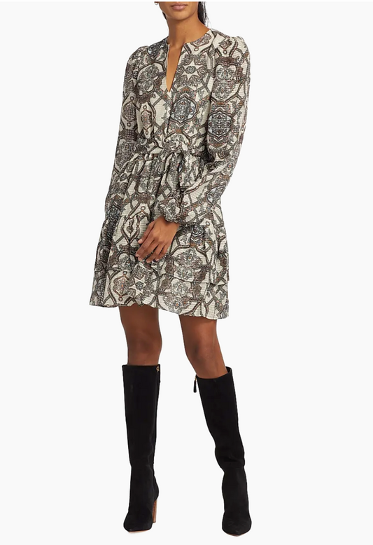 Preston Opal Medallion-Print Minidress
