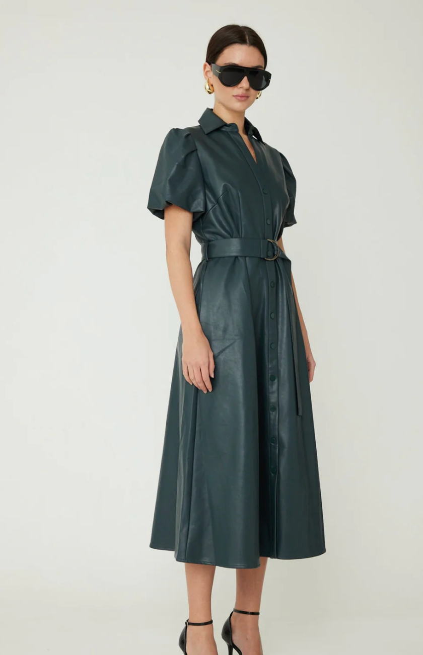 LAURIE VEGAN LEATHER DRESS