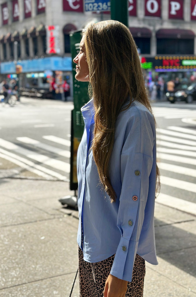 SHIRT MIKAELA AZUL TWILL