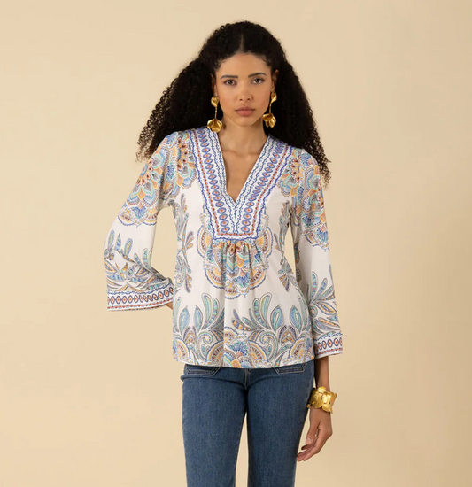 KIMBER JERSEY BEADED TOP