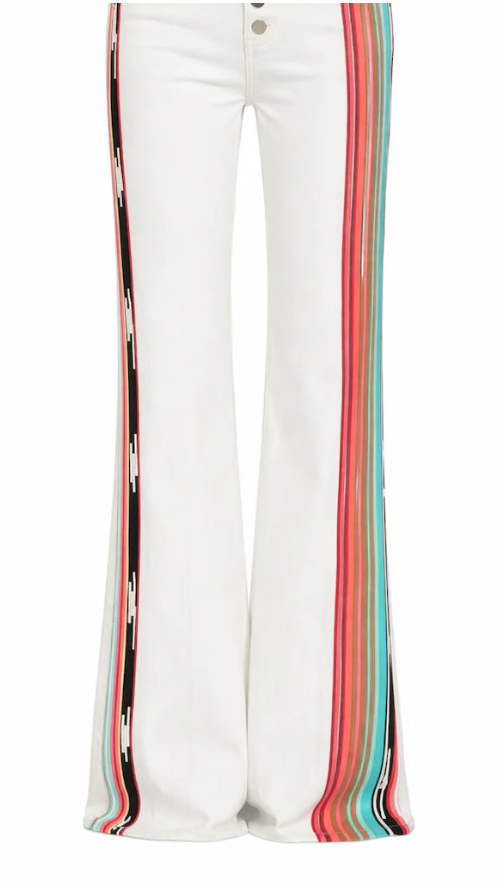 OMAR JEANS WITH SIDE APPLIQUE DETAIL