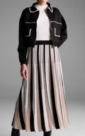 NOLITA MIDI STRIPE SKIRT