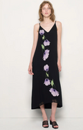 CHRISTA DRESS WITH CASCADING FLOWER