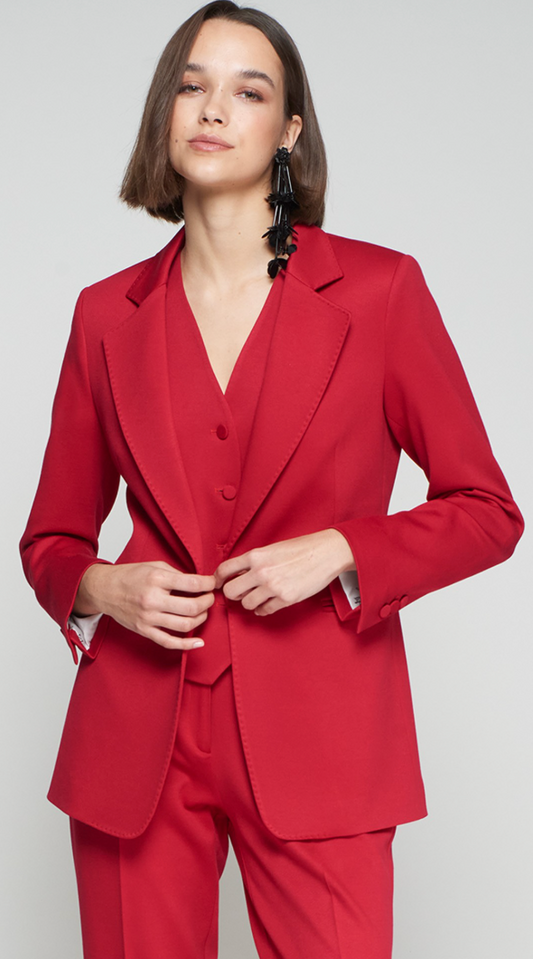 RED STRUCTURED BLAZER