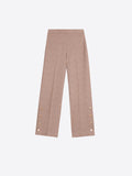 CROP PANT WITH GOLD BUTTON DETAIL