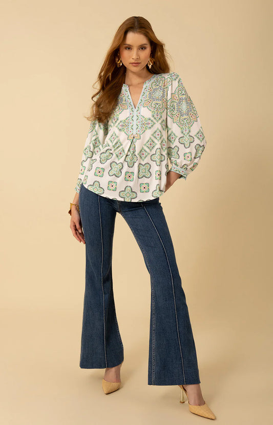 KATALEYA JERSEY V NECK TOP