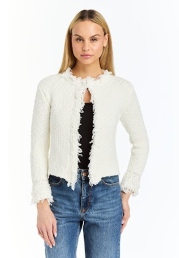 JARON OPEN CARDIGAN WITH FRINGE