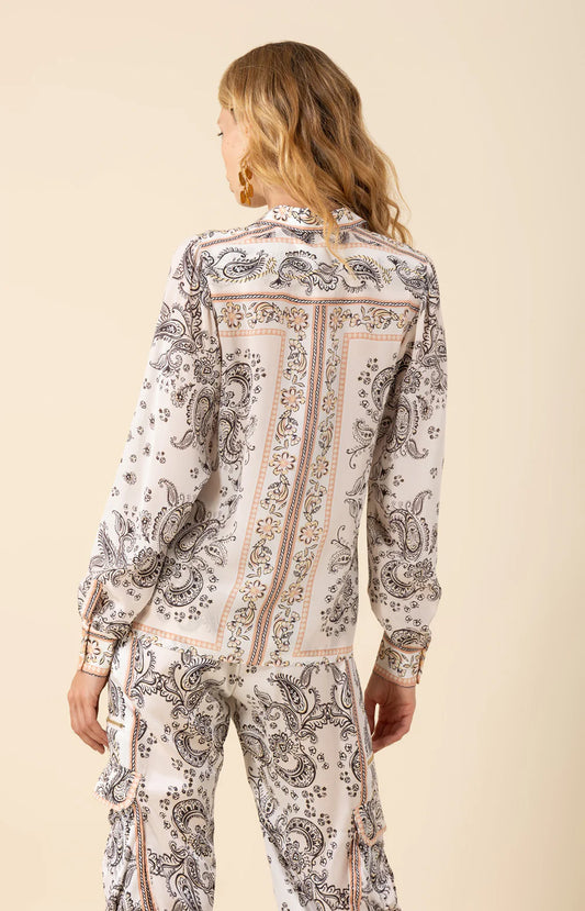 ROSALIA SILK BUTTON UP TOP