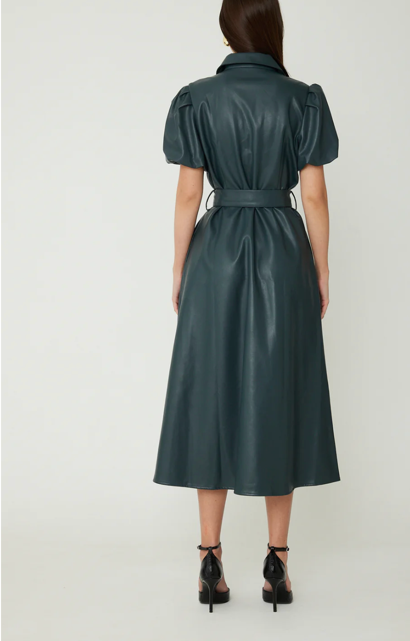 LAURIE VEGAN LEATHER DRESS
