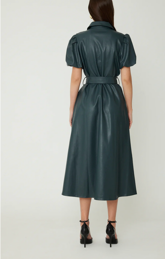 LAURIE VEGAN LEATHER DRESS
