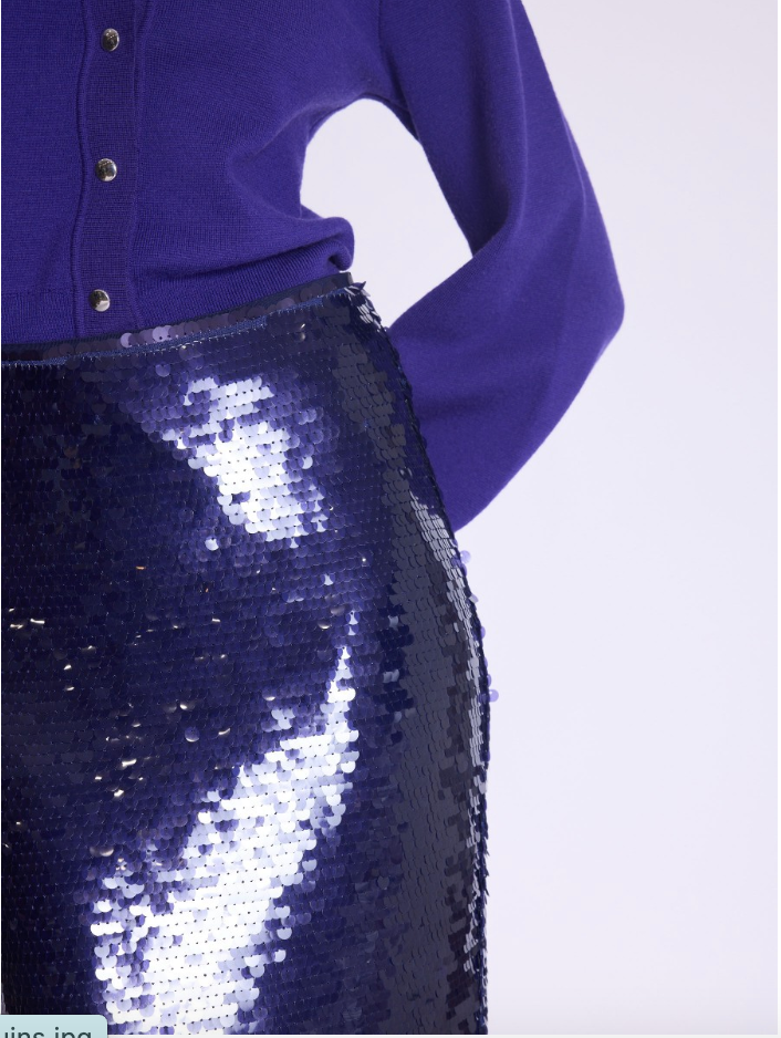 LONG SKIRT WITH SEQUINS