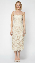 PRESTON DRESS FLIRTY FLORAL APPLIQUE