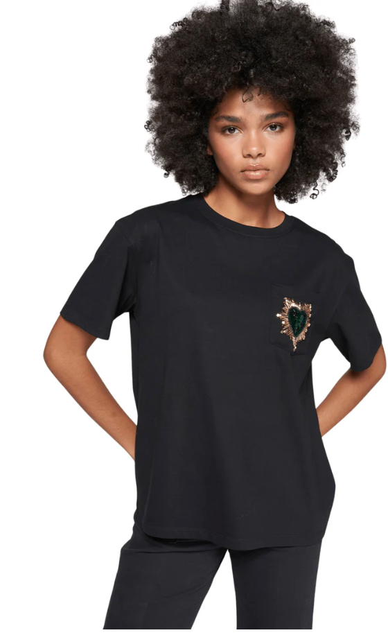 EMBOSSED HEART TSHIRT CORAZON