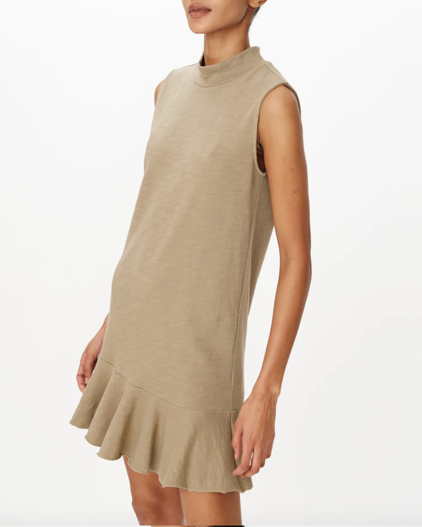 TURTLENECK MINI DRESS JERSEY SLUB