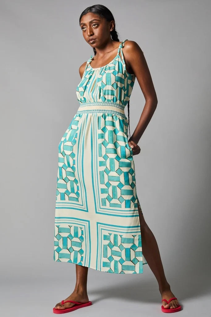 BLOUSON SLIP DRESS