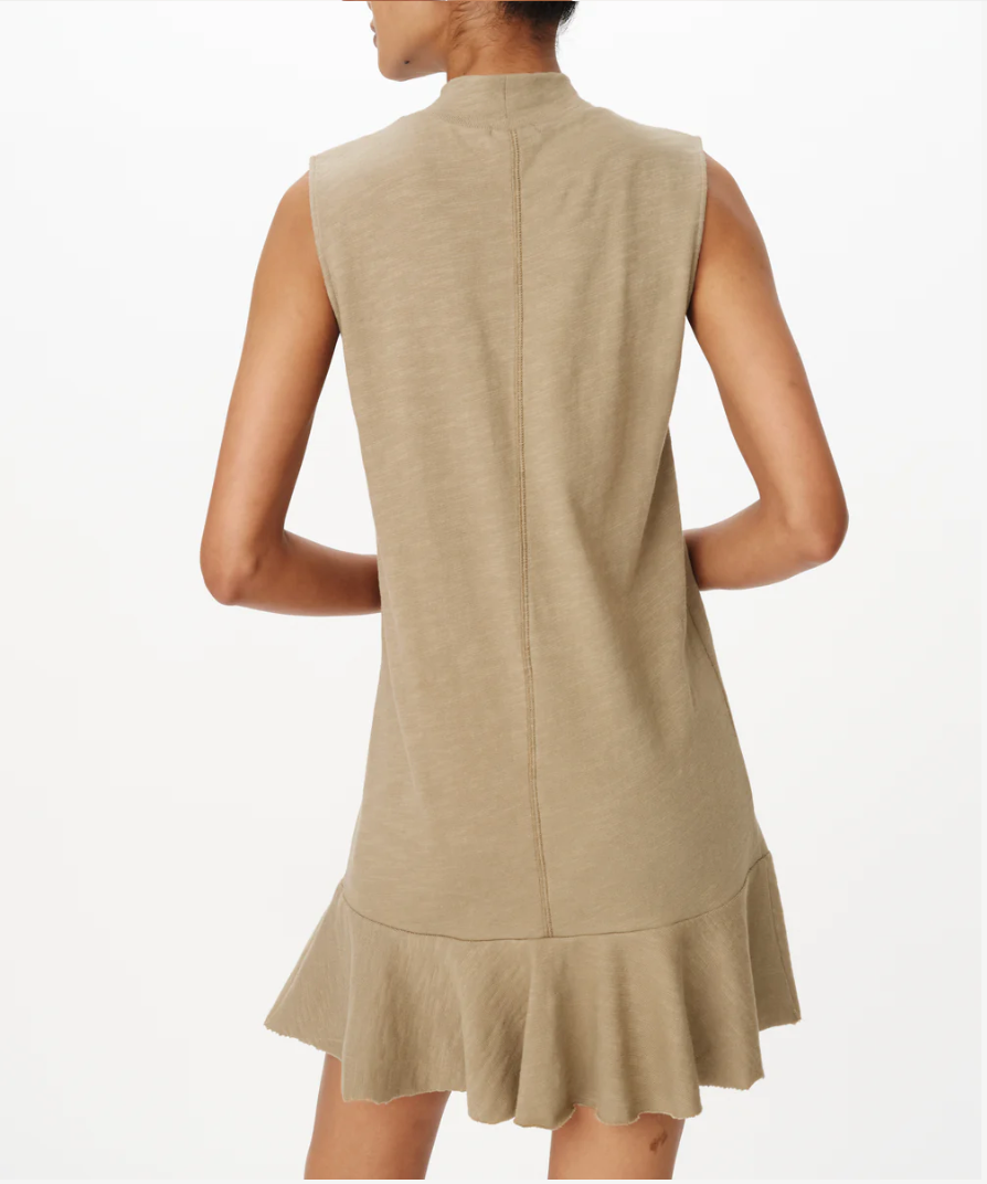 TURTLENECK MINI DRESS JERSEY SLUB