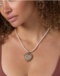 VINTAGE HEART NECKLACE WITH MAJORCAN PEARLS