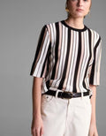 NOLITA STRIPE SS KNIT TOP