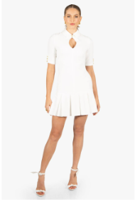 RAMI MINI DRESS WITH PLEATED HEM 8