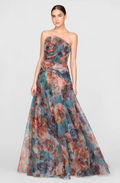 IONA ROSETTE DRAPED GOWN