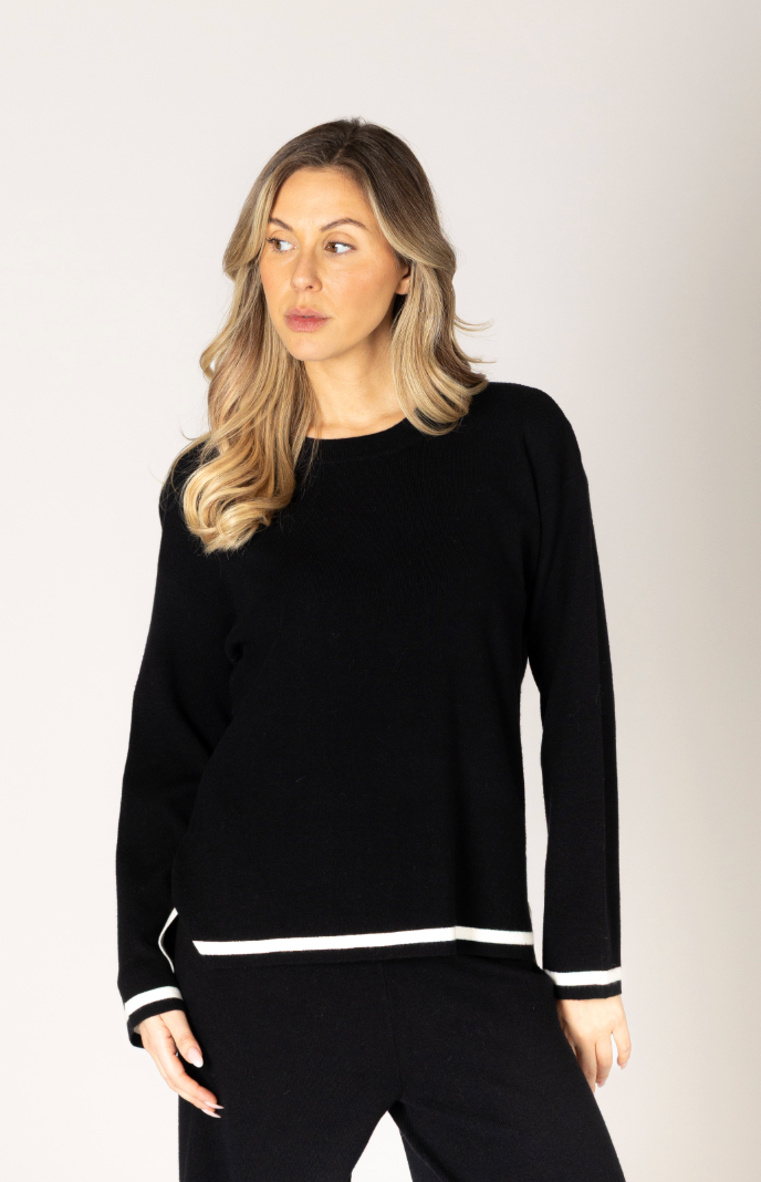 BIRDIE TIPPED SWEATER
