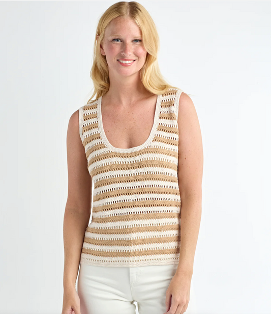 CROCHET STRIPE TANK