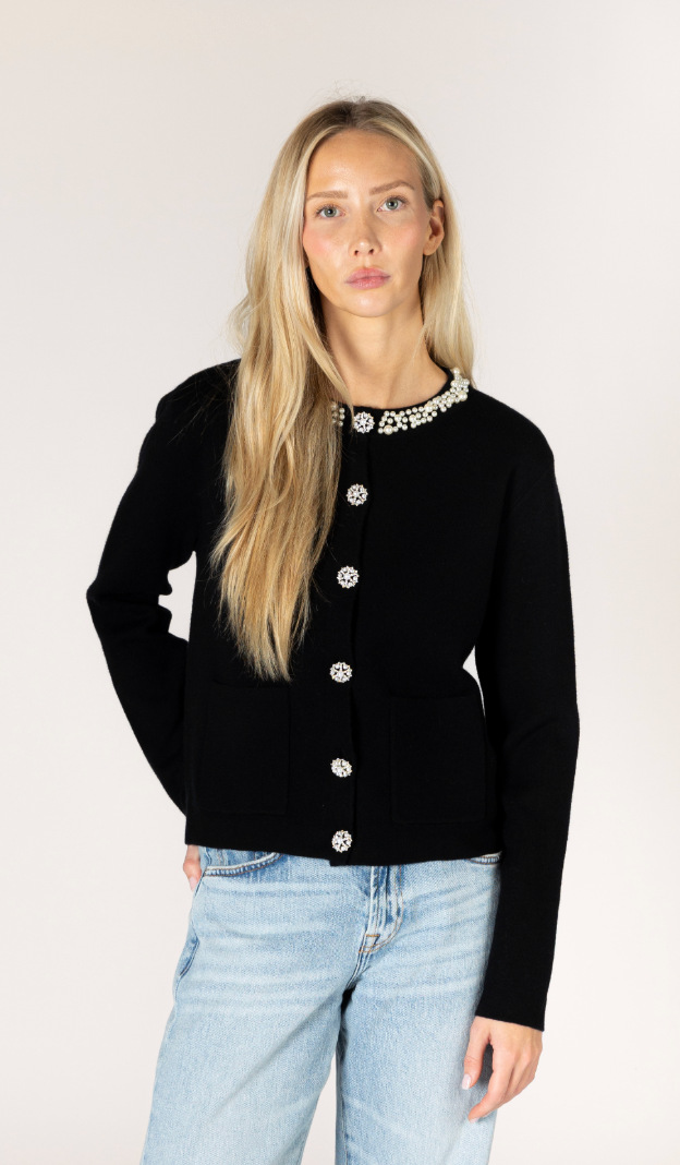 BOWIE ESSENTIALS PEARL CARDIGAN