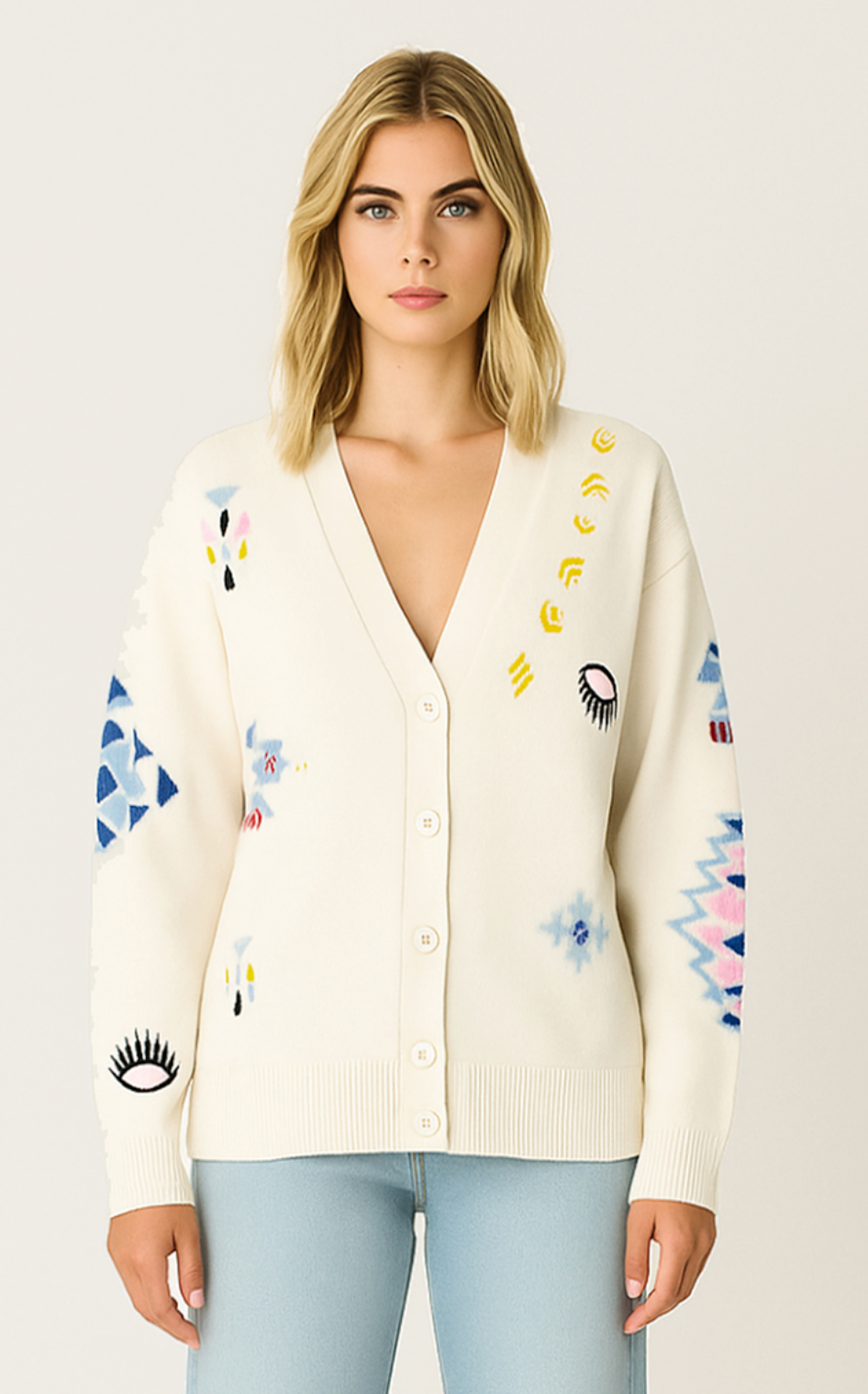 MYTOTEM V NECK CARDIGAN