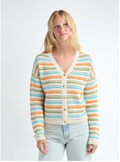 CROCHET STRIPE CARDIGAN