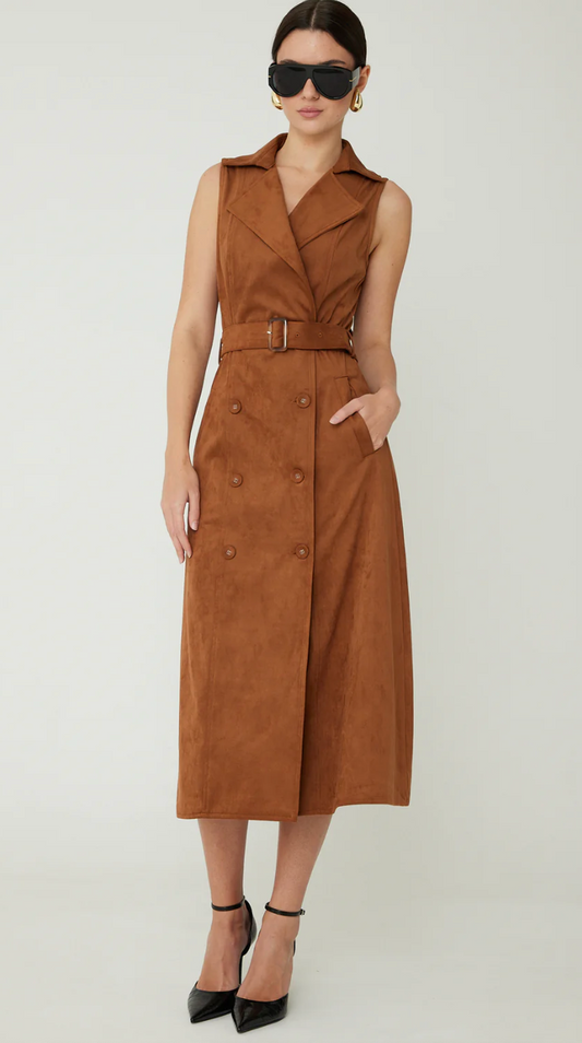 MAE ULTRA SUEDE SLEEVELESS DRESS