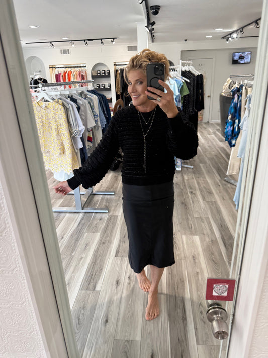 CHELSEA PULLOVER SWEATER WITH LUREX